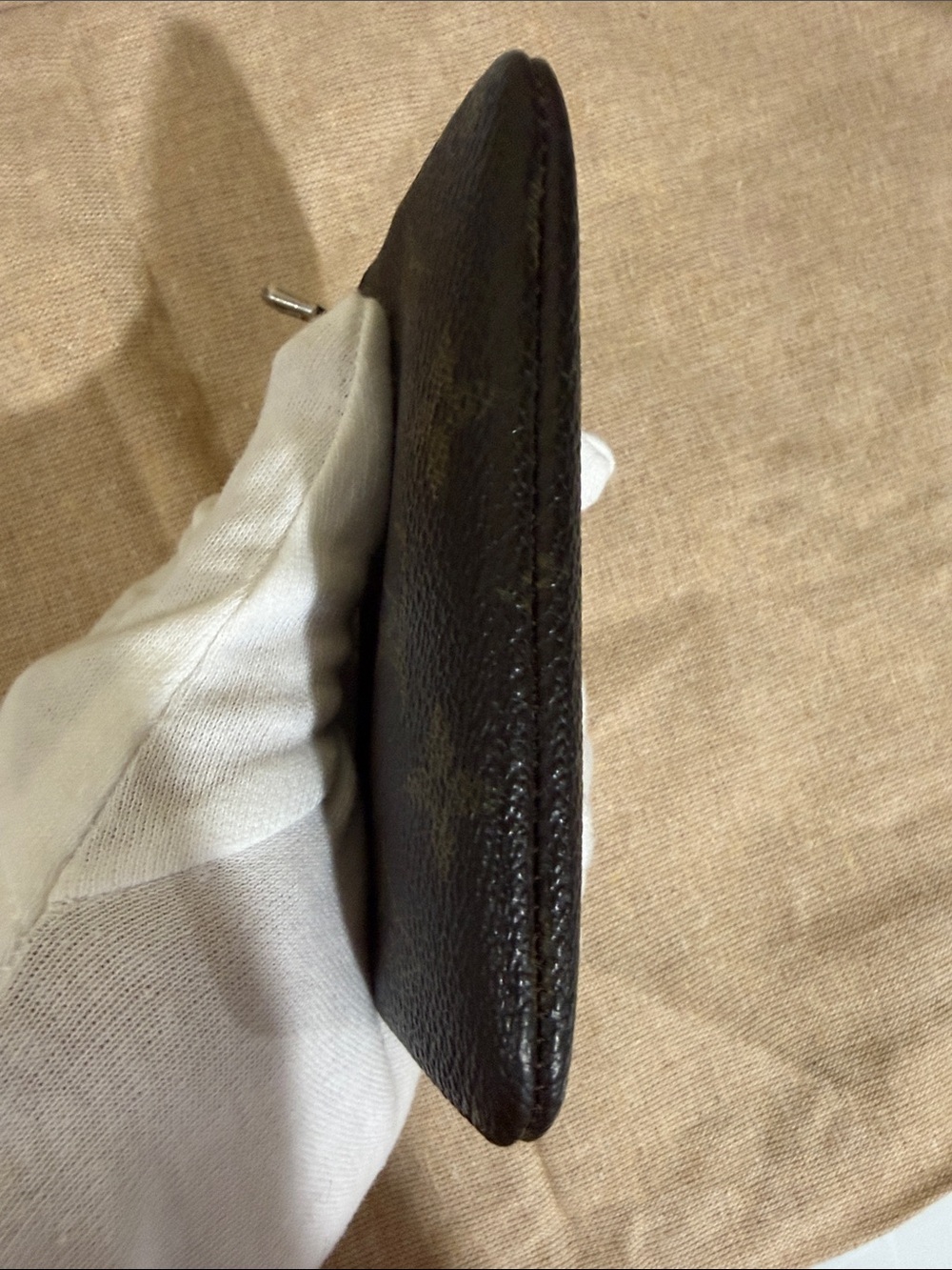 Authentic Louis Vuitton Brown Monogram Zip coin Mini Card Holder - Picture 4 of 10
